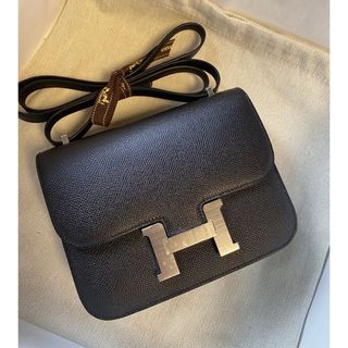 エルメス(Hermes)の【HERMES】Constance Mini (black×silver)(ショルダーバッグ)