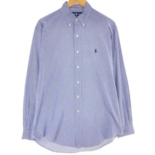 ラルフローレン(Ralph Lauren)の古着 ラルフローレン Ralph Lauren YARMOUTH 長袖 ボタンダウンチェックシャツ メンズL /eaa454269(シャツ)