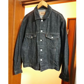 リーバイス(Levi's)の★極美品★Levi’s リーバイス 先染め ブラックトラッカージャケット 日本製(Gジャン/デニムジャケット)