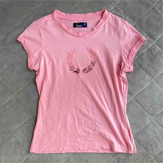 フレッドペリー(FRED PERRY)のフレッドペリー　ロゴ　半袖　Tシャツ　ピンク　M(Tシャツ(半袖/袖なし))