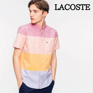 LACOSTE - LACOSTE　カラーブロックデザインショートスリーブボタンダウンシャツ