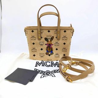 MCM - 新品未使用✨　MCM ２WAYバッグ ミニトートバッグ  レザー ベージュ