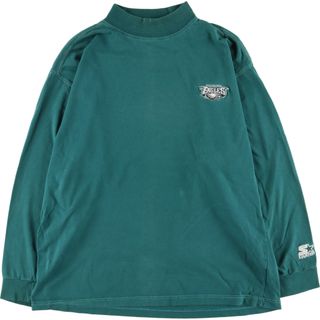 古着 スターター Starter NFL Philadelphia Eagles フィラデルフィアイーグルス モックネック ロングTシャツ ロンT メンズXL /eaa454090(Tシャツ/カットソー(半袖/袖なし))