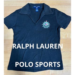 ラルフローレン(Ralph Lauren)の90’s当時物 POLO SPORTSスキッパーポロ 黒 USA製　S 断捨離(ポロシャツ)