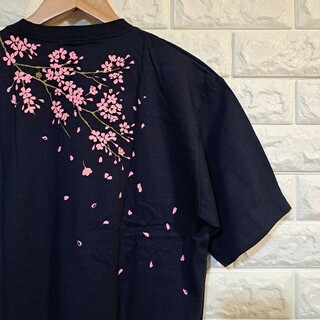 [ARAPACE] 桜吹雪 和柄 Tシャツ [未使用/サイズL] L-91479(Tシャツ/カットソー(半袖/袖なし))