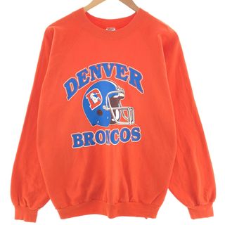 古着 90年代 TRENCH NFL DENVER BRONCOS デンバーブロンコス プリントスウェットシャツ トレーナー USA製 メンズXL ヴィンテージ /eaa391497(スウェット)