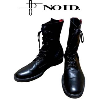 NO ID. - 美品【NO ID.】 8ホールレースアップブーツ ブラック42