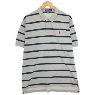 ラルフローレン(Ralph Lauren)の古着 ラルフローレン Ralph Lauren POLO by Ralph Lauren 半袖 ボーダー ポロシャツ メンズXL /eaa448323(ポロシャツ)