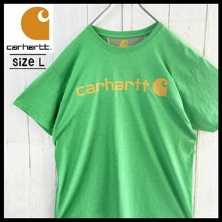 カーハート(carhartt)のカーハート Carhartt ビッグロゴ Ｔシャツ 古着 L グリーン(Tシャツ/カットソー(半袖/袖なし))