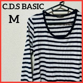 【大人気】C.D.S BASIC 長袖Tシャツ ボーダーシャツ カジュアルシャツ(Tシャツ(長袖/七分))