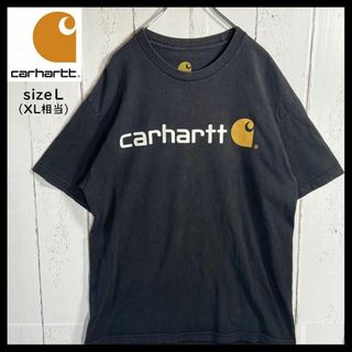 carhartt - カーハート Carhartt ビッグロゴ Ｔシャツ 古着 L (XL相当) 黒