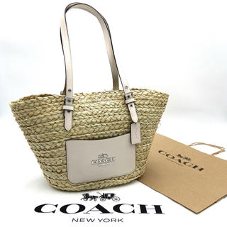 COACH - COACH 新品　定価10万　ラージトート　コーチ ハンドバッグ かごバッグ 