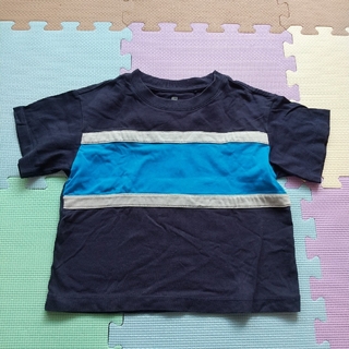 ユニクロ(UNIQLO)のUNIQLO 半袖Tシャツ ネイビー 110cm(Tシャツ/カットソー)