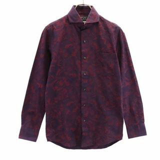 MEN'S BIGI - 未使用 メンズビギ 長袖 フラワージャガード シャツ SS パープル系 MEN'S BIGI タグ付き メンズ