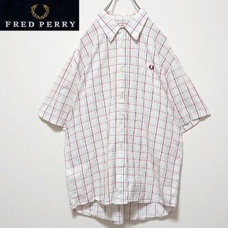 フレッドペリー(FRED PERRY)の定番モデル フレッドペリー ワンポイント 刺繍 ロゴ チェック柄 半袖 シャツ(シャツ)