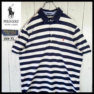 ポロラルフローレン(POLO RALPH LAUREN)の【超希少】POLO GOLF ラルフローレン ポロシャツ ボーダー XL 古着(ポロシャツ)