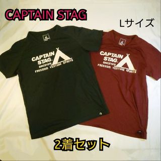 キャプテンスタッグ(CAPTAIN STAG)の【古着美品】CAPTAIN STAG 半袖Tシャツ 2着セット(Tシャツ/カットソー(半袖/袖なし))