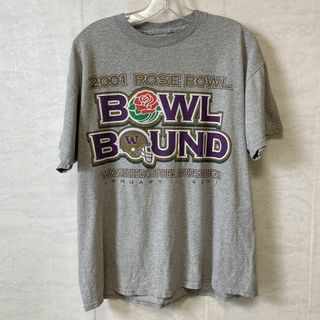 ビンテージＴシャツ　2001年ローズボウル　サイズＸＬ　灰色グレー　メンズ古着(Tシャツ/カットソー(半袖/袖なし))