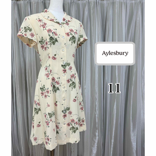 アリスバーリー(Aylesbury)のAylesbury アリスバーリー  花柄 半袖 ひざ丈ワンピース 11(ひざ丈ワンピース)