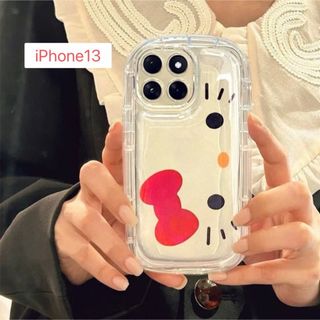 アイフォーン(iPhone)の【24時間以内発送】iPhone13クリアスマホケース★キティちゃん(iPhoneケース)