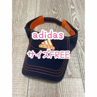 アディダス(adidas)のadidas/サンバイザー/ネイビーオレンジ/フリー(その他)