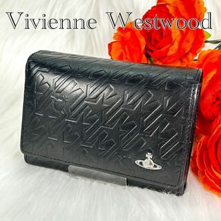 ヴィヴィアンウエストウッド(Vivienne Westwood)のヴィヴィアンウエストウッド 折り財布 コンパクトウォレット 黒 オーブ(財布)