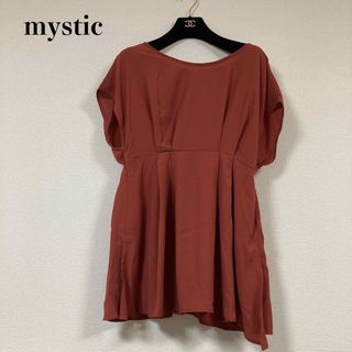 ミスティック(mystic)の極美品 mystic ミスティック フレンチスリーブ  チュニック リボン(チュニック)