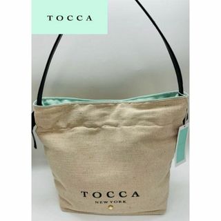 トッカ(TOCCA)の【TOCCA】新品タグ付き リネンライクロゴ トートバッグ ショルダーバッグ(トートバッグ)