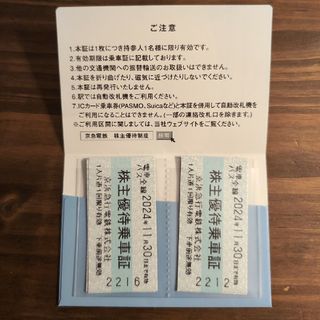 京浜急行電鉄　京急　株主優待乗車券　8枚(鉄道乗車券)