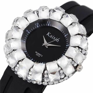 新品 レディース腕時計 丸い スワロフスキー 大粒 キラキラ 世界ヒットモデル(腕時計)