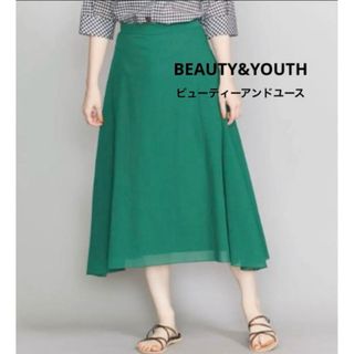 シフォンフレアスカート　BEAUTY&YOUTH ビューティーアンドユース