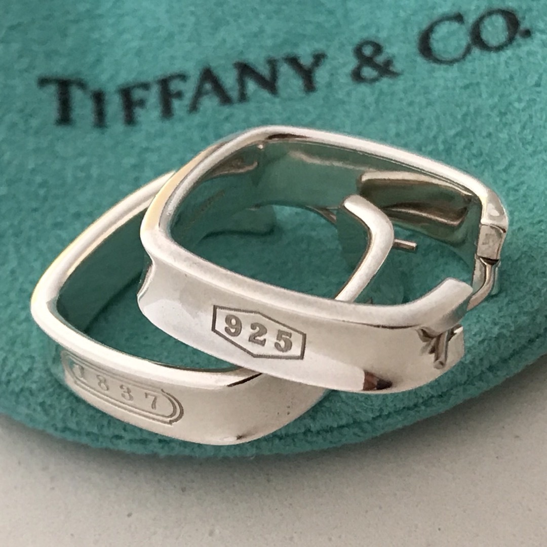 Tiffanyのクッション フープ 1837 ピアス希少 Tiffanyのクッション フープ 1837 ピアス希少