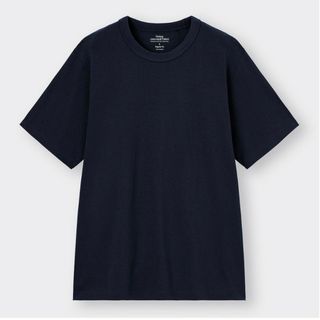 ジーユー(GU)のコットンクルーネックＴ☆ネイビー☆Mサイズ☆GU ジーユー(Tシャツ(半袖/袖なし))