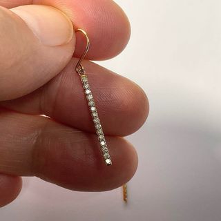 138000円　k18　0.3ct ダイヤモンドバーピアス