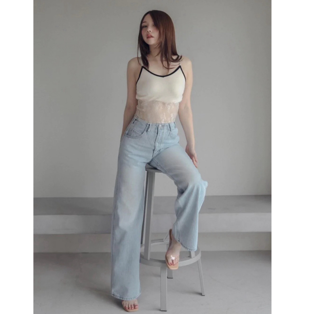 Bubbles(バブルス)のandmary アンドマリー Heart hip wide denim レディースのパンツ(デニム/ジーンズ)の商品写真