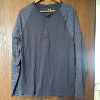 ＧＡＰ　ギャップ  ヘンリーネック　長袖Tシャツ　薄手　M(Tシャツ/カットソー(七分/長袖))