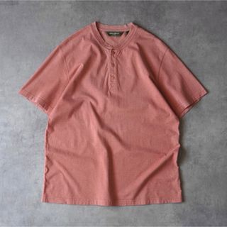 エディーバウアー(Eddie Bauer)の00s Eddie Bauer ヘンリーネック Tシャツ ピンク(Tシャツ/カットソー(半袖/袖なし))