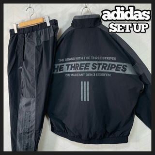 アディダス(adidas)の美品 アディダス セットアップ ナイロン トラックジャケット パンツ バックロゴ(ナイロンジャケット)