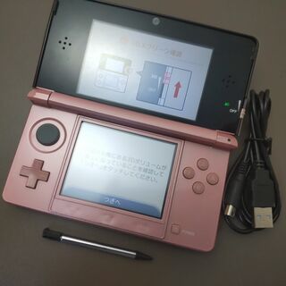 ニンテンドー3DS(ニンテンドー3DS)の安心の整備済み！◆任天堂3DS 中古本体◆ミスティピンク◆31(携帯用ゲーム機本体)