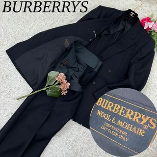 バーバリー(BURBERRY)のA696 バーバリー メンズ スーツ 上下 ダブル ブラック L 175 AB6(スーツジャケット)