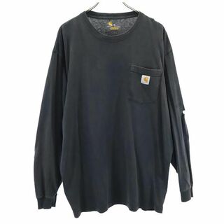 カーハート(carhartt)のカーハート 長袖 Tシャツ XL ブラック系 Carhartt ロンT メンズ(Tシャツ/カットソー(七分/長袖))