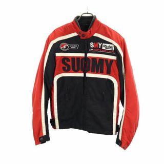 スオーミー(SUOMY)のスオーミー シングルライダースジャケット 48 ブラック SUOMY ライナー付き レーシング メンズ(ライダースジャケット)