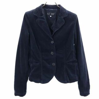 アルマーニジーンズ(ARMANI JEANS)のアルマーニジーンズ ベロア調 テーラードジャケット 12 ネイビー ARMANI JEANS レディース(テーラードジャケット)