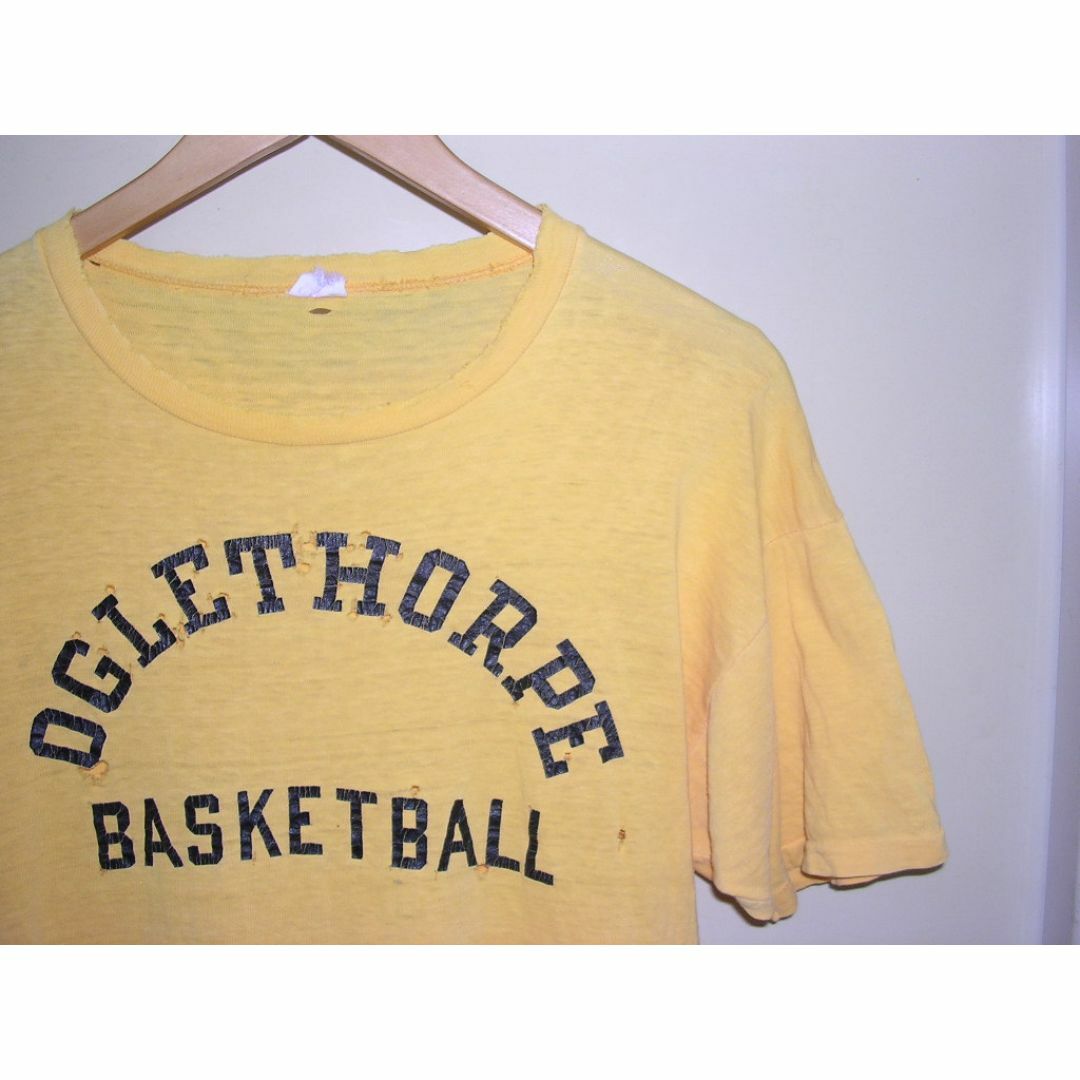Champion - 60s USA製 ランタグ チャンピオン 2段アーチ カレッジ Tシャツ ボロ