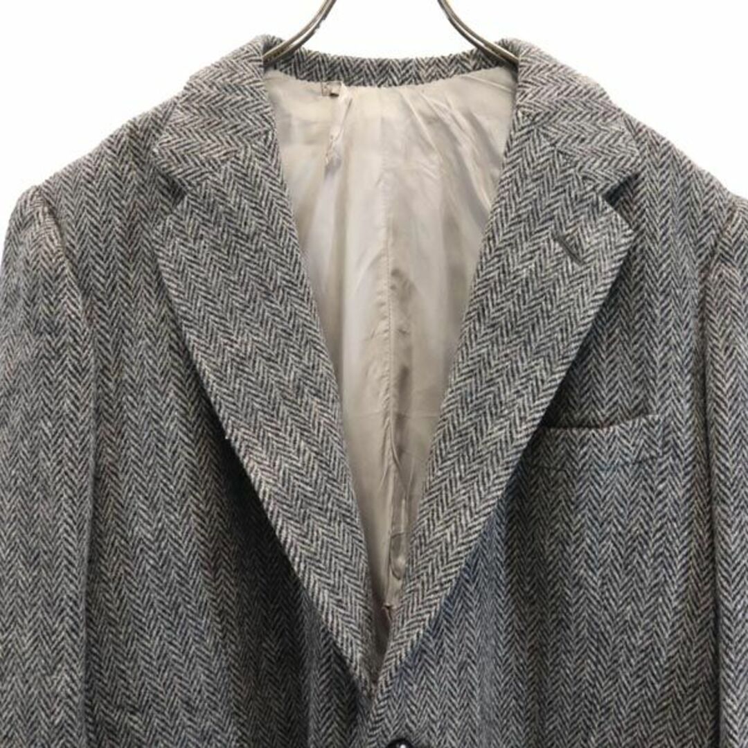 【安心発送】 テーラードジャケット ヘリンボーン柄 ウール ハリスツイード - Tweed Harris 黒系 shop|ハリスツイードならラクマ 古着屋BIG2nd's by メンズの通販 くるみボタン TWEED HARRIS ジャケット・アウター
