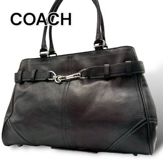 コーチ(COACH)のCOACH コーチ　ハンドバッグ　ショルダーバッグ　ブラック　レザー　G012(ハンドバッグ)