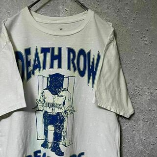 DEATH ROW RECORDS デスロウレコード Tシャツ 半袖 白 M(Tシャツ/カットソー(半袖/袖なし))