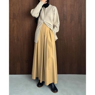 クラネ(CLANE)の【クラネ】ハイウェストボリュームスカート BEIGE size0(ロングスカート)