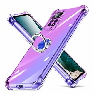 【サイズ:XiaomiRedmiNote11Pro5G_色:紫+青】Xiaomi(その他)