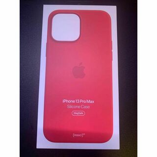 Apple - MagSafe対応iPhone13ProMax純正シリコンケース　RED 赤色